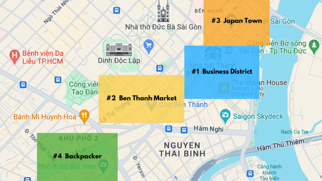 Map of District 1 Ho Chi Minh City