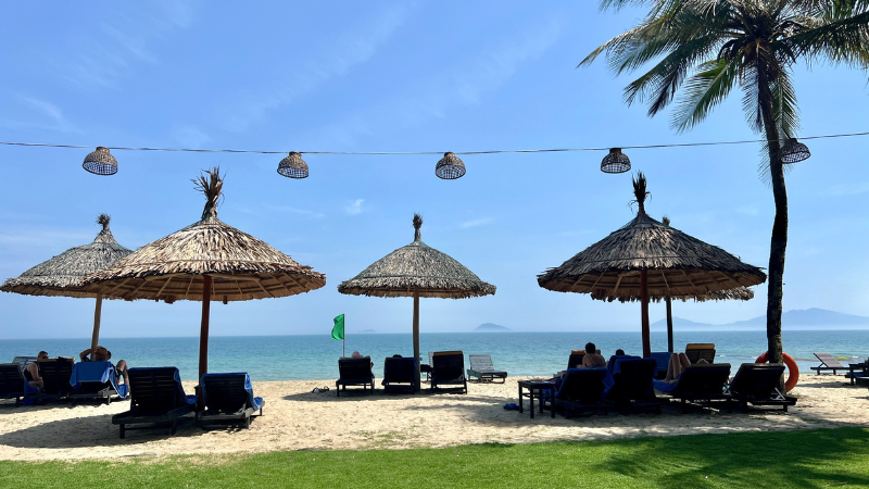 View of beach and sea in Hoi An